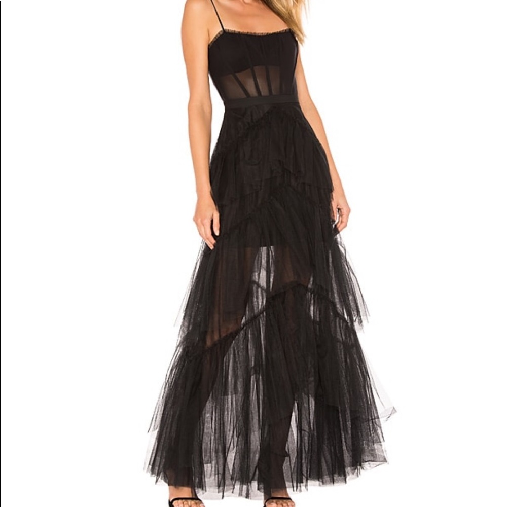 BCBGMaxAzria Corset Tulle Gown